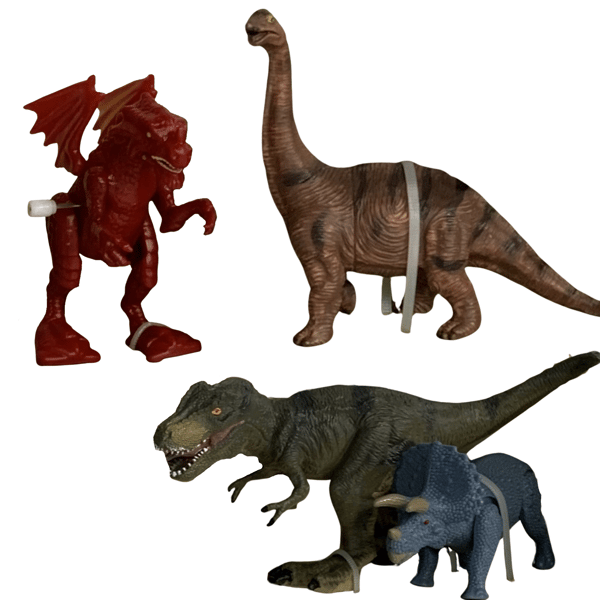 DINOSAUR-FIGURSÆT TIL PLAY 4 DINOSAURS ET OPTRÆKNINGSTRÆ