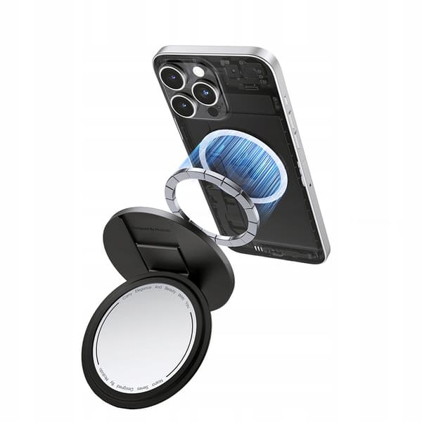 MCDODO MAGNETISK TELEFONHOLDER MED SPEJL, FOLDBAR, SORT