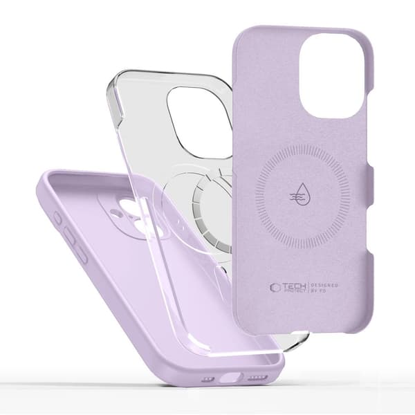 Tech-Protect Silikon MagSafe-skal till iPhone 17 – Lila