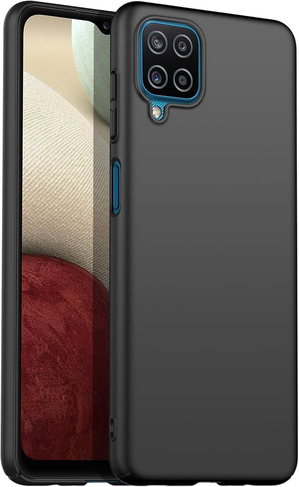 ETUI TIL SAMSUNG GALAXY A12 5G SORT MAT HÅRDT