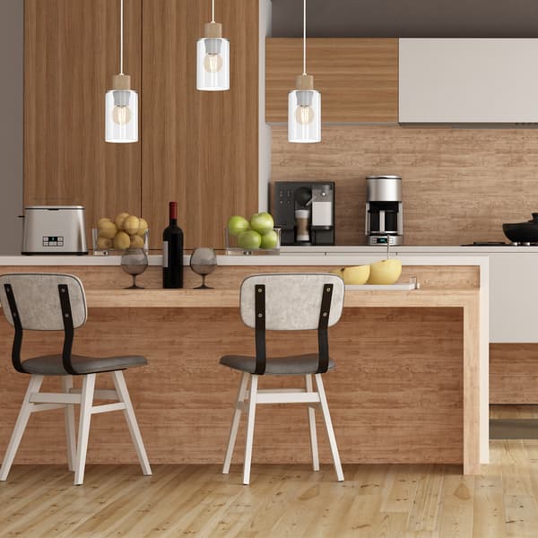 HÄNGLAMPA MADERA 1 E27 VIT TRÄ MILAGRO MLP8554