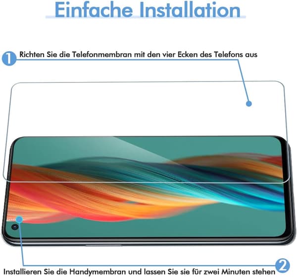 2x Härdat glas för Oneplus Nord 2, högt skydd, hållbart och solidt