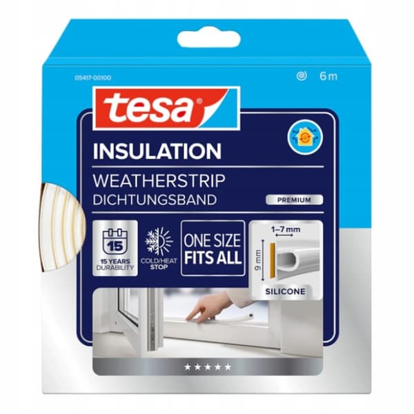 TESA PREMIUM FLEXIBLE, HVID, 6M