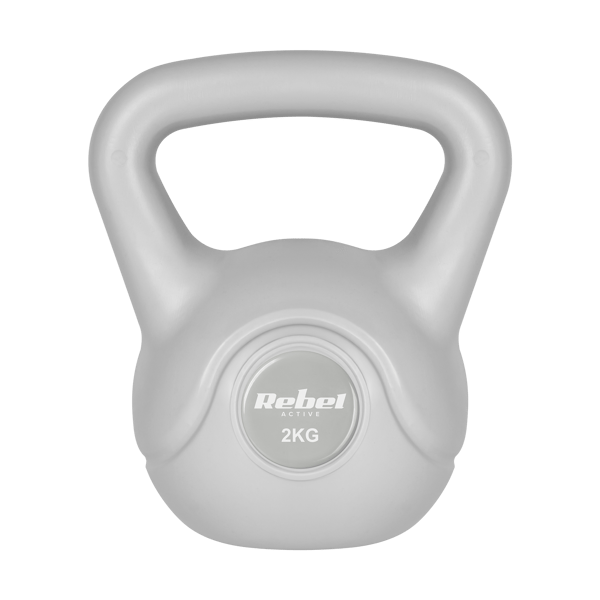 Rebel 2kg harmaa kettlebell kuntotreenipaino ABS