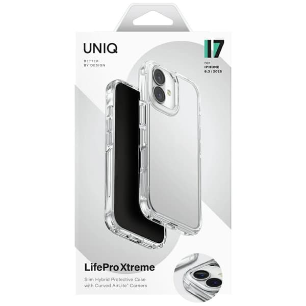 UNIQ Lifepro Xtreme cover til iPhone 17 - Gennemsigtig