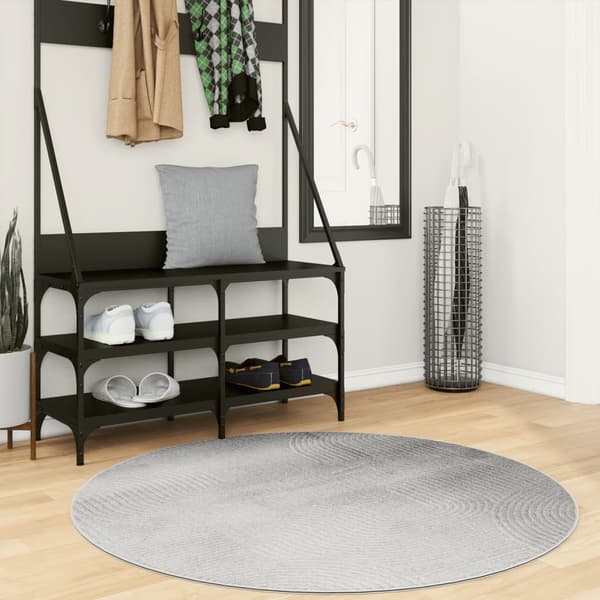 vidaXL IZA Matto, Matala, Harmaa, Ø 120 cm