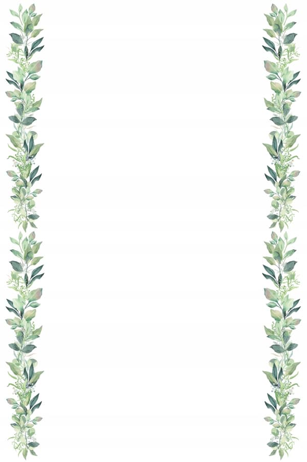 Bordløber Blade EUKALYPTUS Boho Dug Kommunion Dåb Bryllup 5m