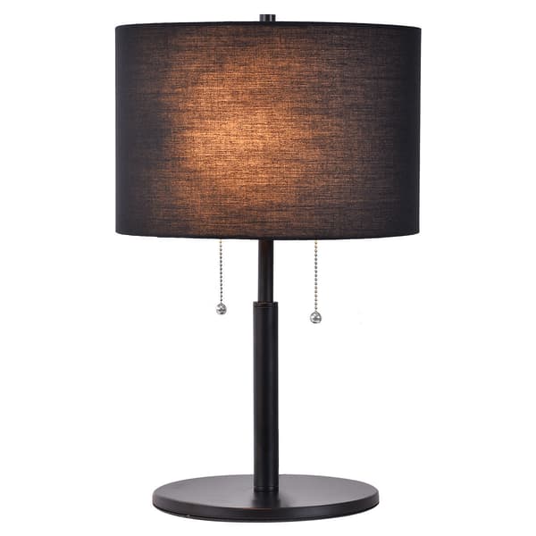 FOGO 2 E27 BORDLAMPE SORT LYS PRESTIGE LP-0304/2T BK