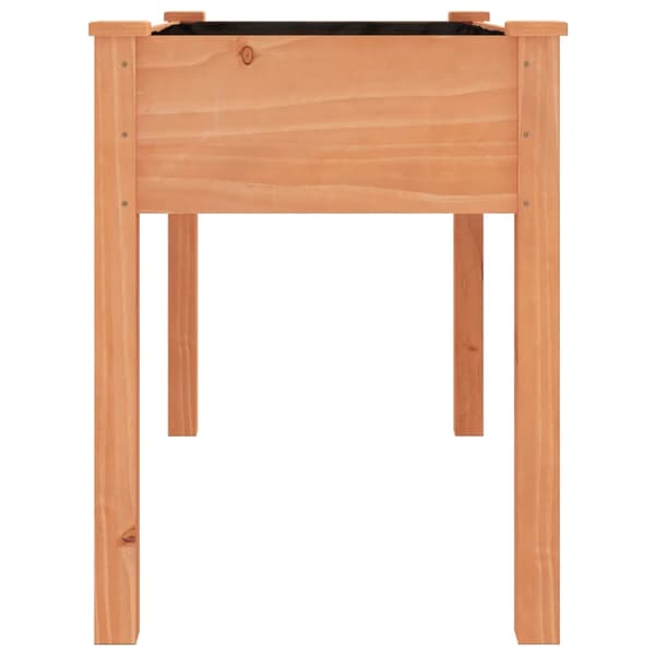 vidaXL Växtställ med foder brun 118x59x76 cm granträ