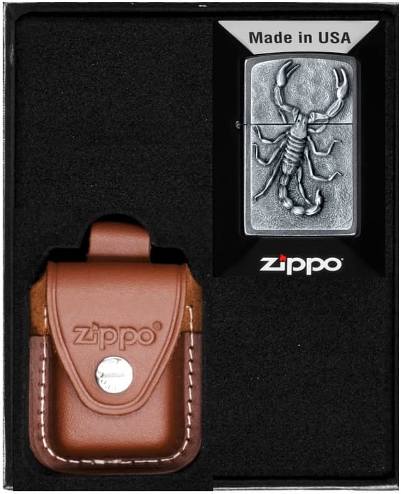 ZIPPO Lighter SCORPION EMBLEM Gavesæt nr. 2