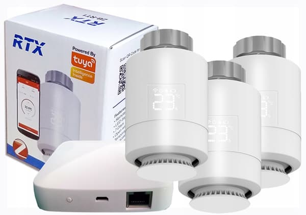 3x RTX termostathoved + ZigBee LAN Gateway TUYA SET3