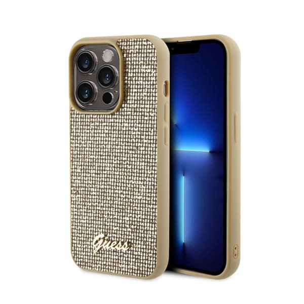 Guess Disco Metal Script - iPhone 15 Pro cover (guld)