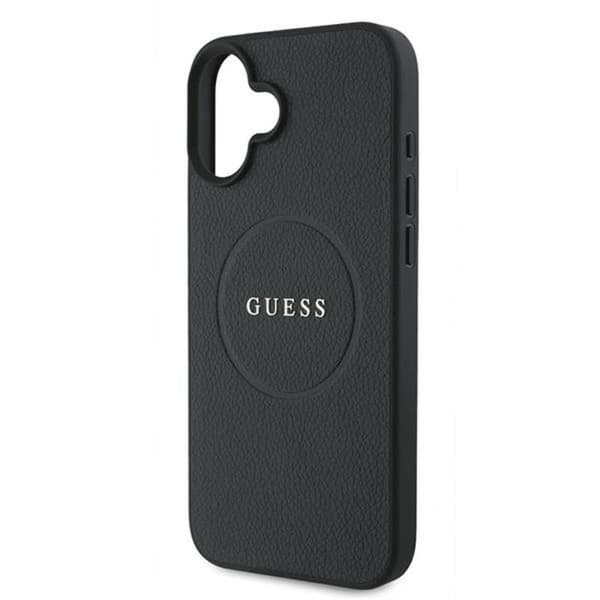 Guess Grained Ring MagSafe - iPhone 16 Plus-skal (svart)