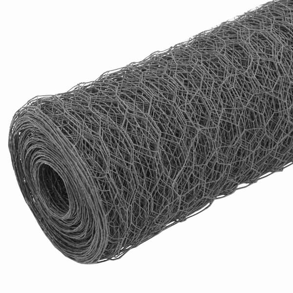 vidaXL stål- og PVC-nethegn 25x1,2 m grå