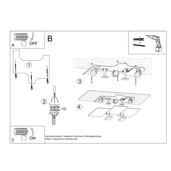 FABIANO 3 E27 KROM SOLLUX SL.0198 loftlampe