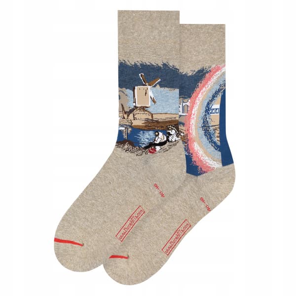 Musearta beige höga bomullsstrumpor 36-40 3-pack