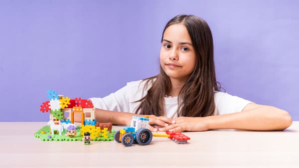 Marioinex WAFFLE mini FARMER-block - Vriden kvarn, 109 bitar