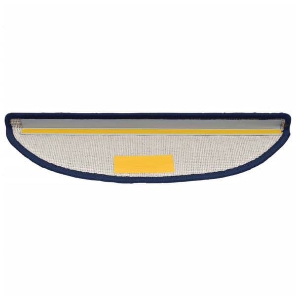 vidaXL trappemåtter 15 stk. 56x17x3 cm blå halvrunde