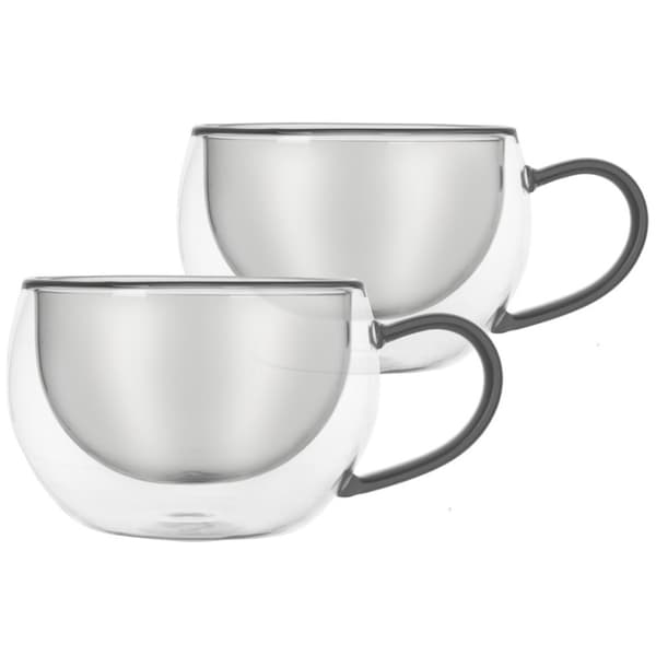 Termoglas med dubbel vägg för kaffe och te DOUBLE 300 ml 2 st