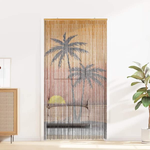 vidaXL Flugnät med palmtryck 100x200 cm bambu