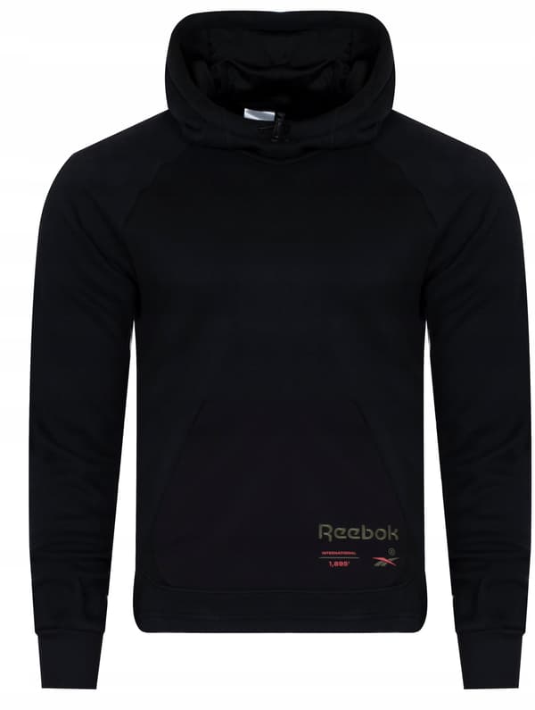 REEBOK DES HÆTTETRÆKKE SORT MED LOGO S 0A7C4_A* BAGGRUNDE