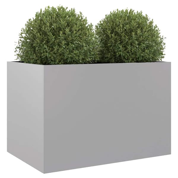 vidaXL Kruka, Silver, 62x47x46 cm, Galvaniserat stål