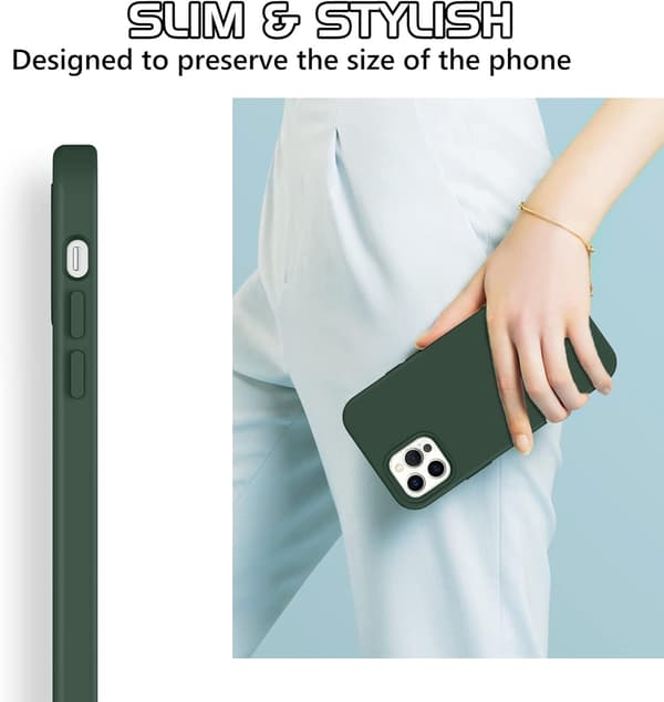 SKAL TILL IPHONE 12 PRO MAX 6,7' GRÖNT SILIKONSTARKT