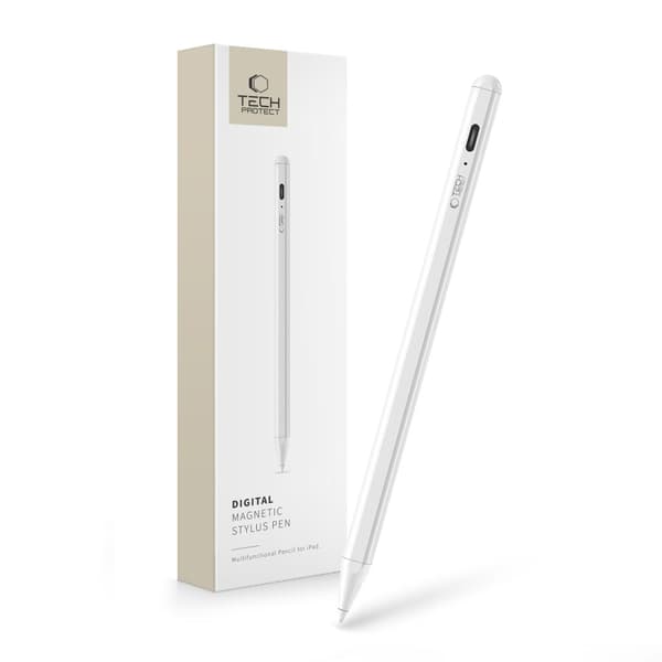 TECH-PROTECT DIGITAL MAGNETISK STYLUS PEN TIL IPAD HVID