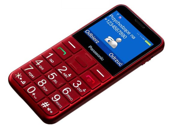 PANASONIC KX-TU155EXRN Röd Mobiltelefon