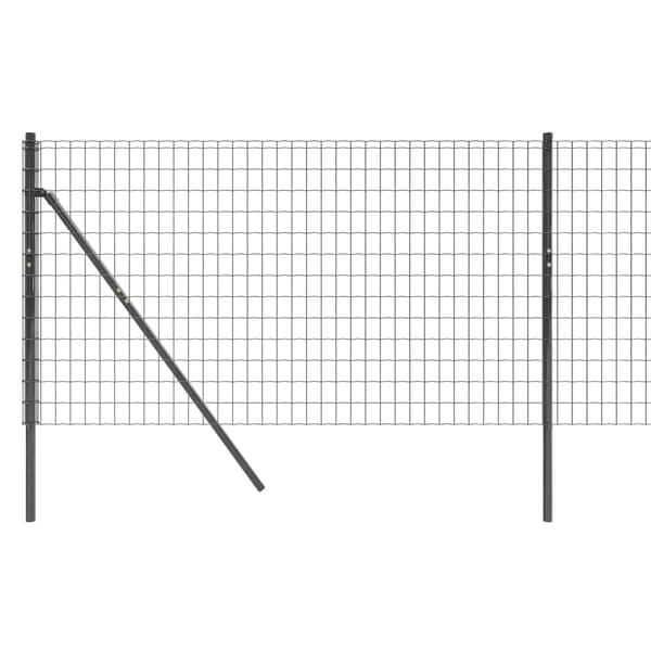 vidaXL Antracitgrå trådnätsstängsel 0,8x25 m