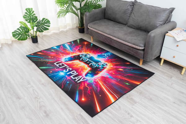 Strado LET'S PLAY 3D-tæppe 120x170 cm moderne til gamerværelset