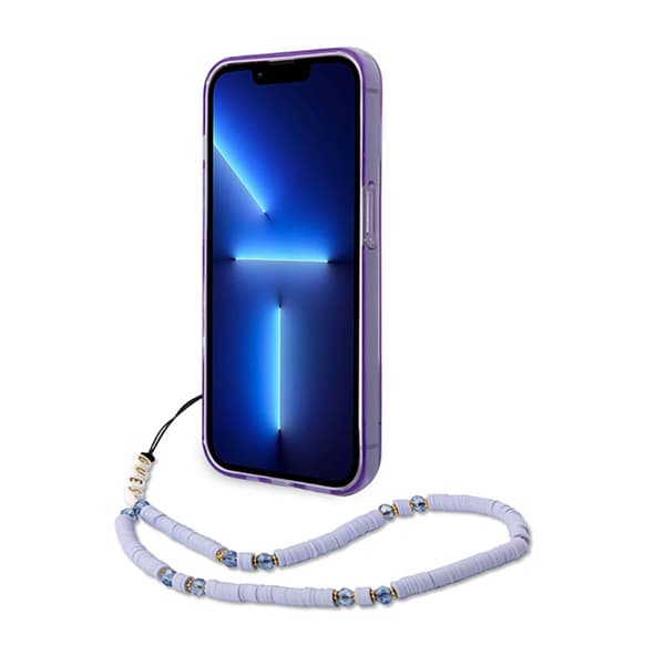 Guess Translucent Pearl Strap - iPhone 14 Pro cover (lilla)