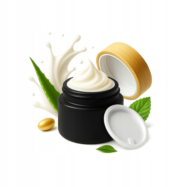 20x Glaskrukker SORT MATT 15g til Creme Balm Kosmetik Glaskrukke