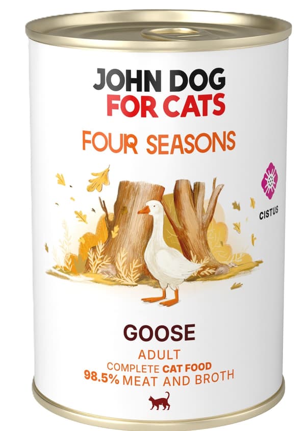 John Dog för katter | Four Seasons | Våtfoder för katter - Gås 400 g