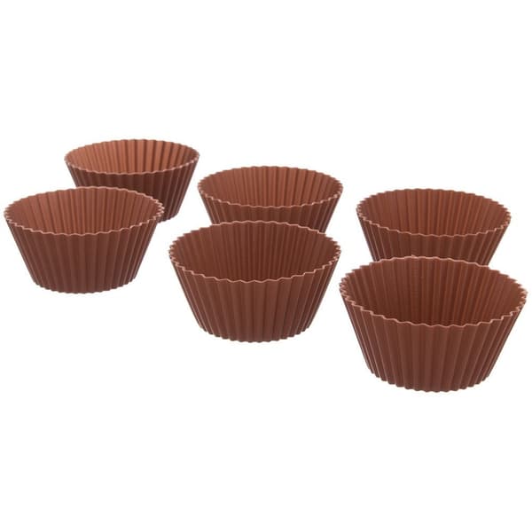 Silikone muffinsforme brun SILLINIE 5,5 cm 6 stk.