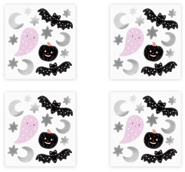 Halloween seinätarra - aaveet ja kurpitsat, 56 kpl