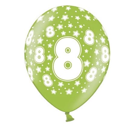 Ballonger med 8-årsdag tryck, 1 st