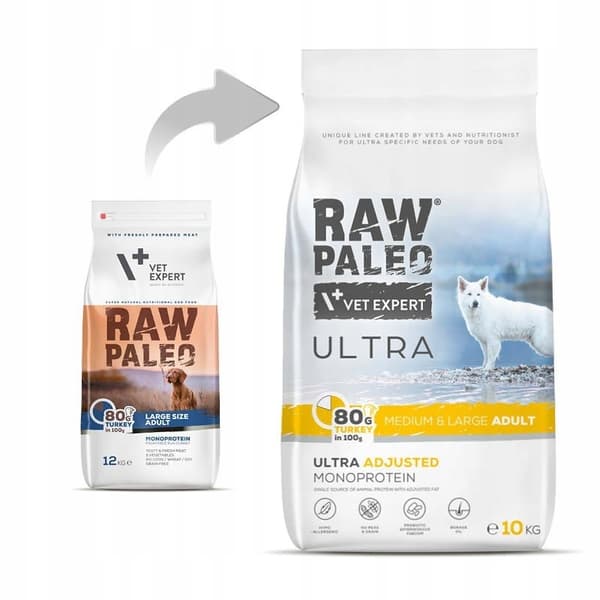 VetExpert Raw Paleo Ultra kalkun tørfoder til hunde 10 kg