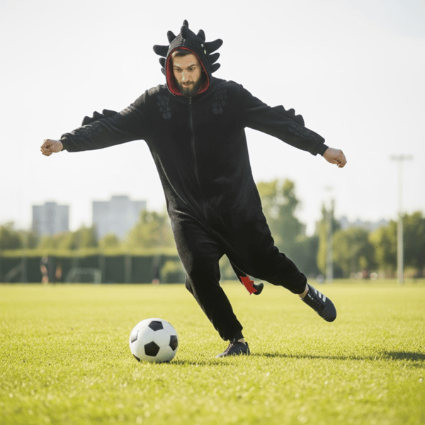 Gul Kostym Onesie Svart Vrede XL