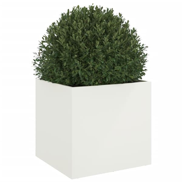 vidaXL Kruka, Vit, 49x47x46 cm, Stål