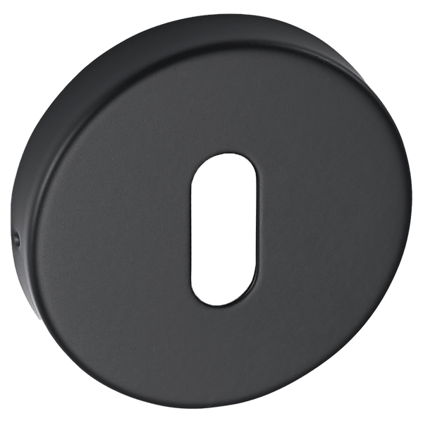 Pyöreä avainrosetti musta matte ruostumaton teräs 52mm
