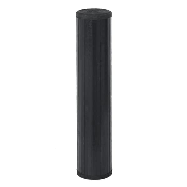 vidaXL Suorakulmainen matto, musta, 100x1000 cm, bambu