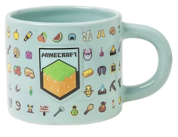 Minecraft - Präglad mugg 400 ml bla och gra - 56203