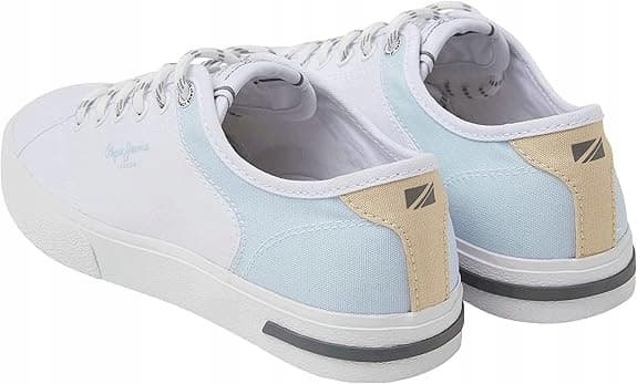 Pepe Jeans hvide snøresneakers til kvinder 42 AWE