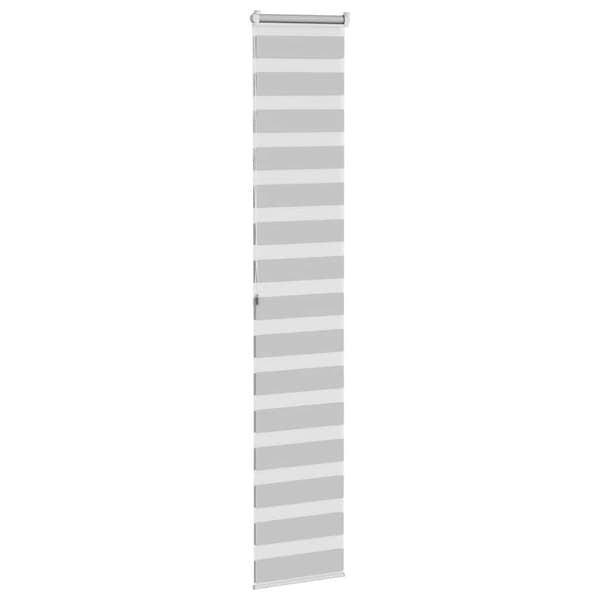 vidaXL Rullgardin Zebra ljusgrå tygbredd 40,9 cm polyester