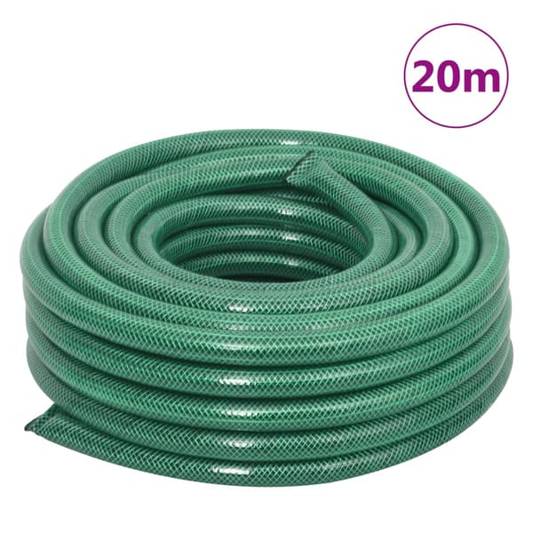 vidaXL Trädgårdsslang, Grön, 0,9", 20 m, PVC