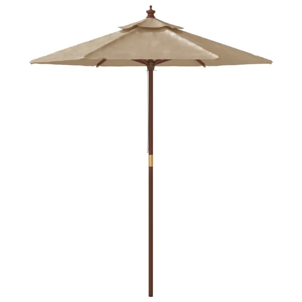 vidaXL Puutarhavarjo puisella varrella, taupe, 196x231 cm