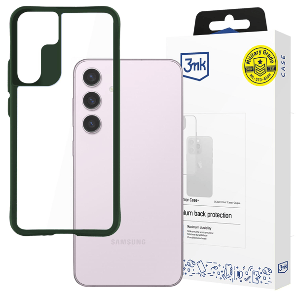 Samsung Galaxy S24 - 3mk Satin Armor-skal+ Grönt