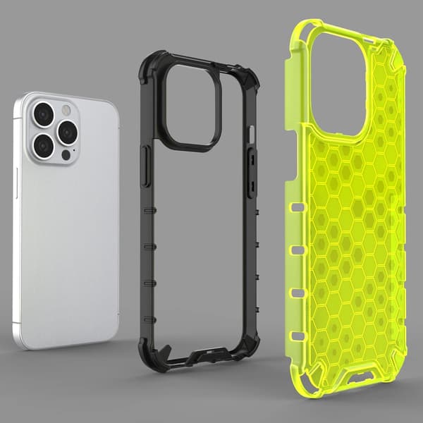 Honeycomb Armored Case med Gelram iPhone 13 Pro Röd