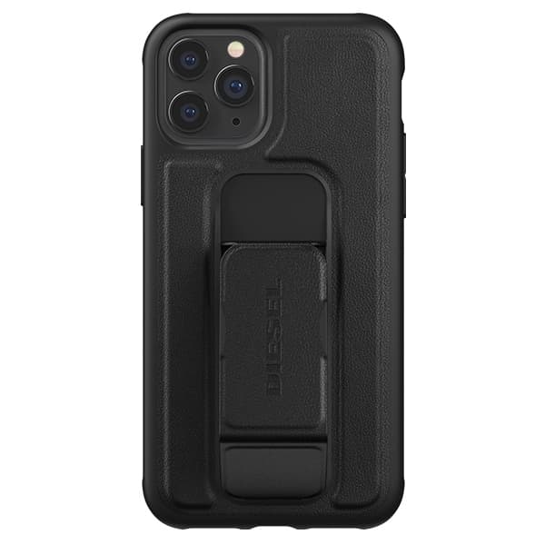Diesel Grip-etui i læderlook til iPhone 12/12 Pro, sort/sort 42534
